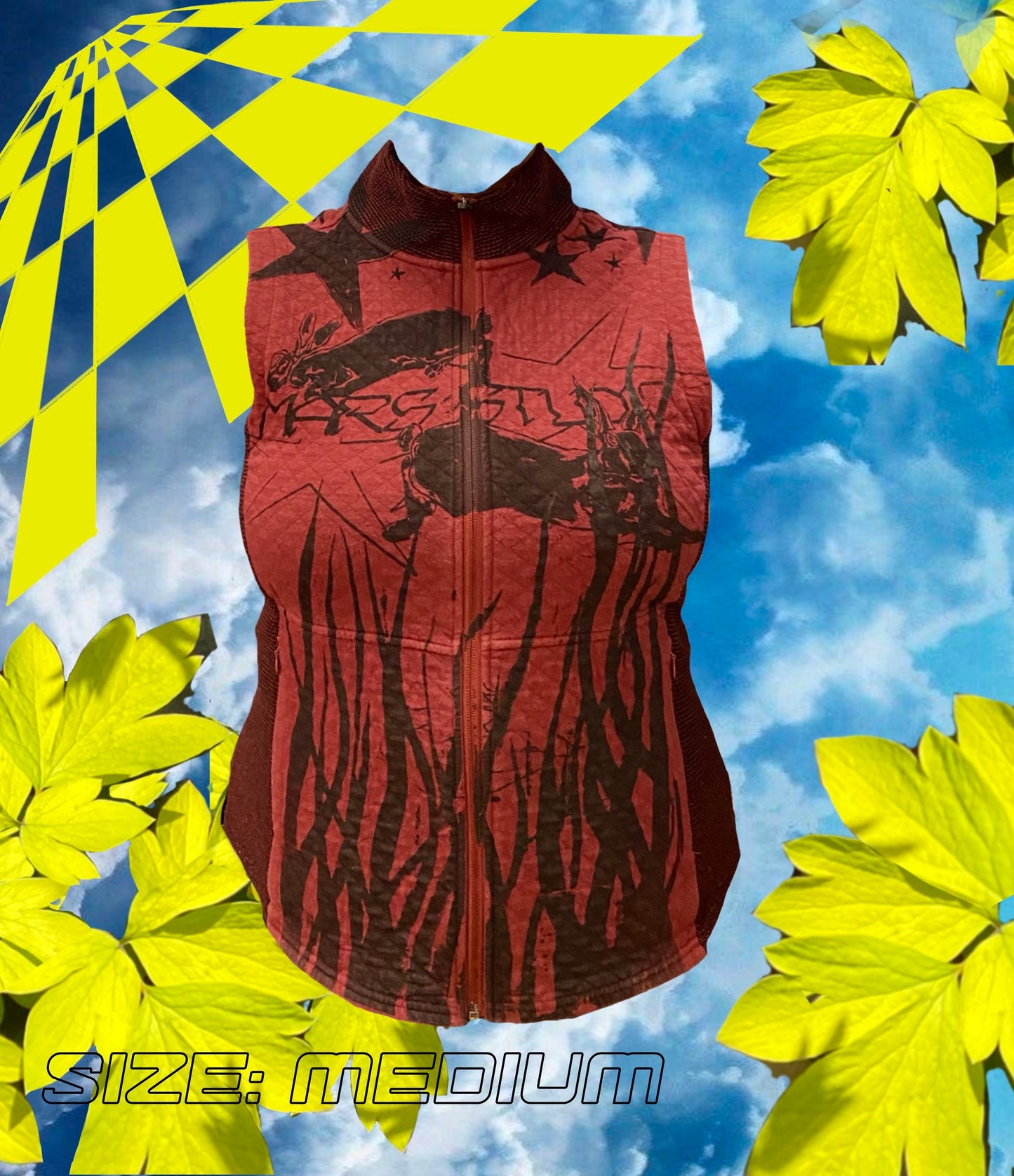 Maroon Bunny Vest