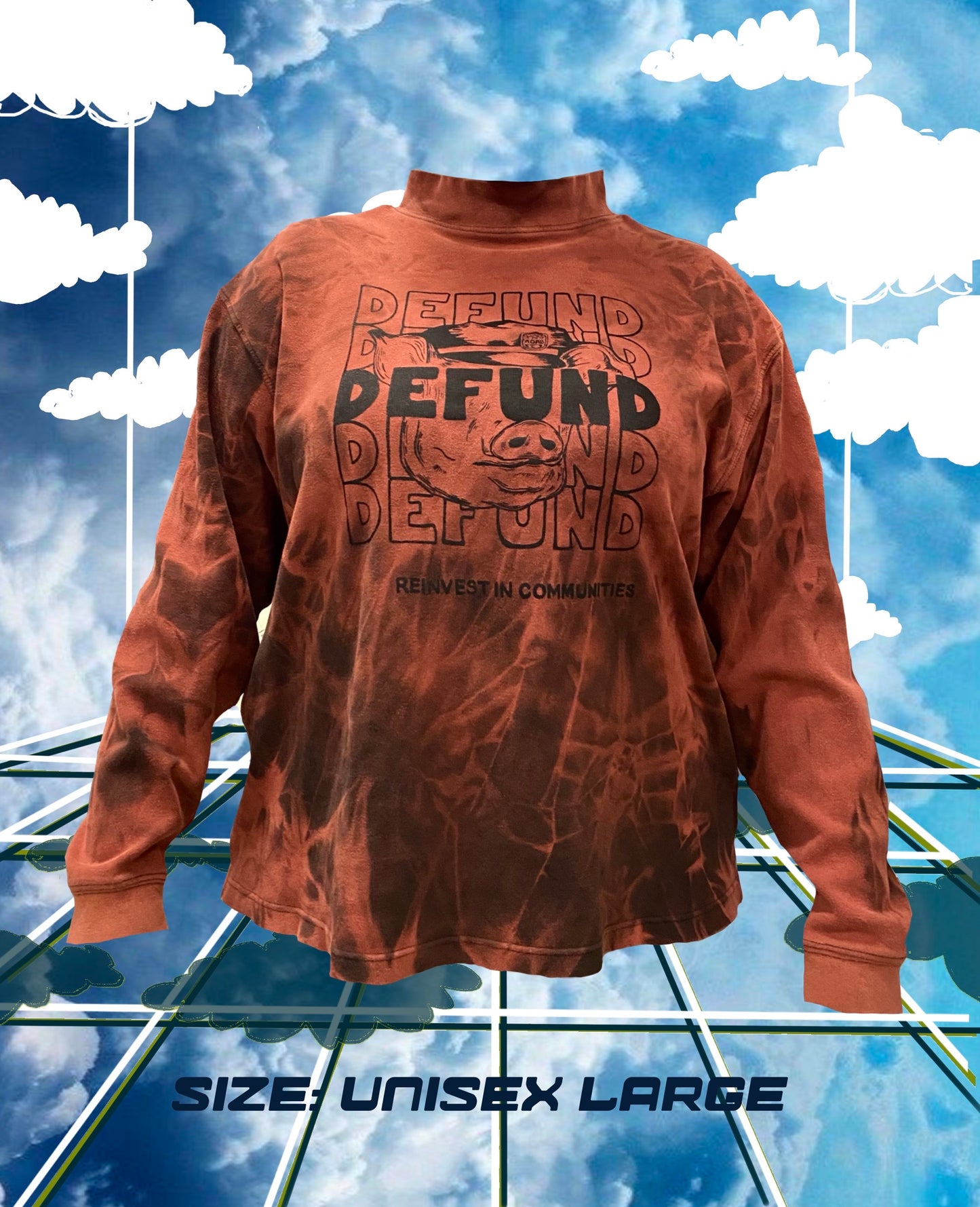 Defund mock neck