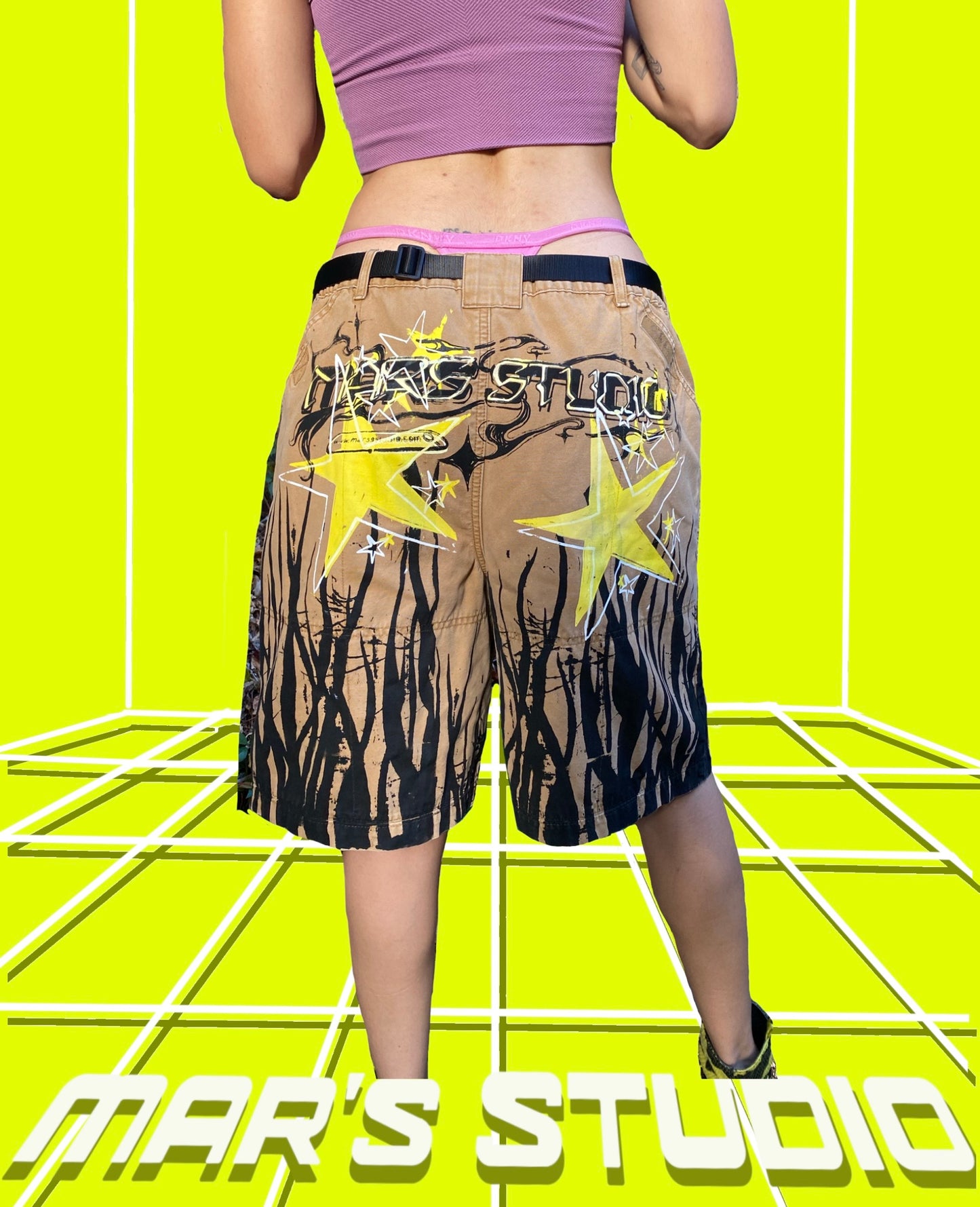 Black/ Yellow Boy Shorts