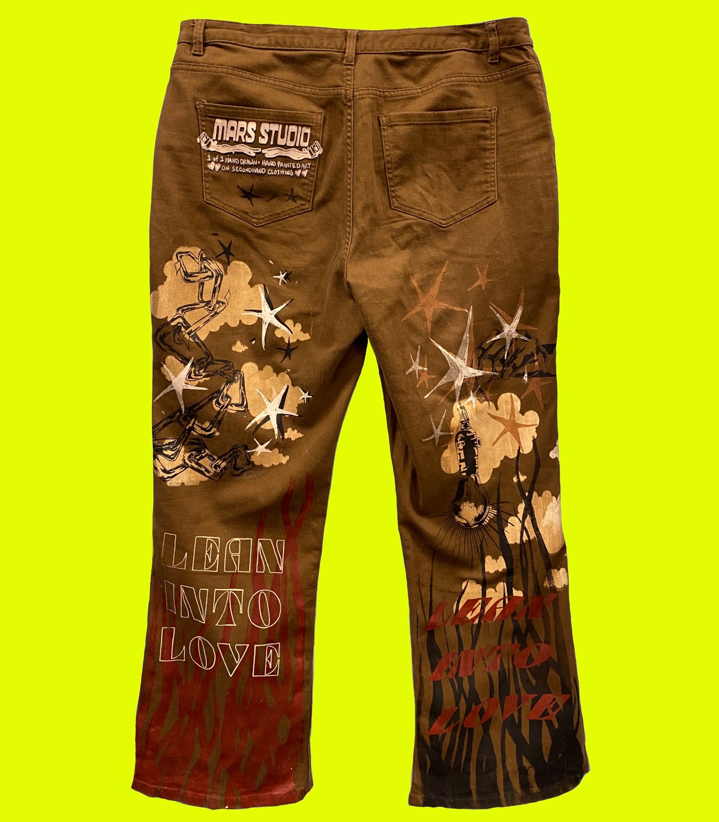 Lean into Love Brown Kick Flare