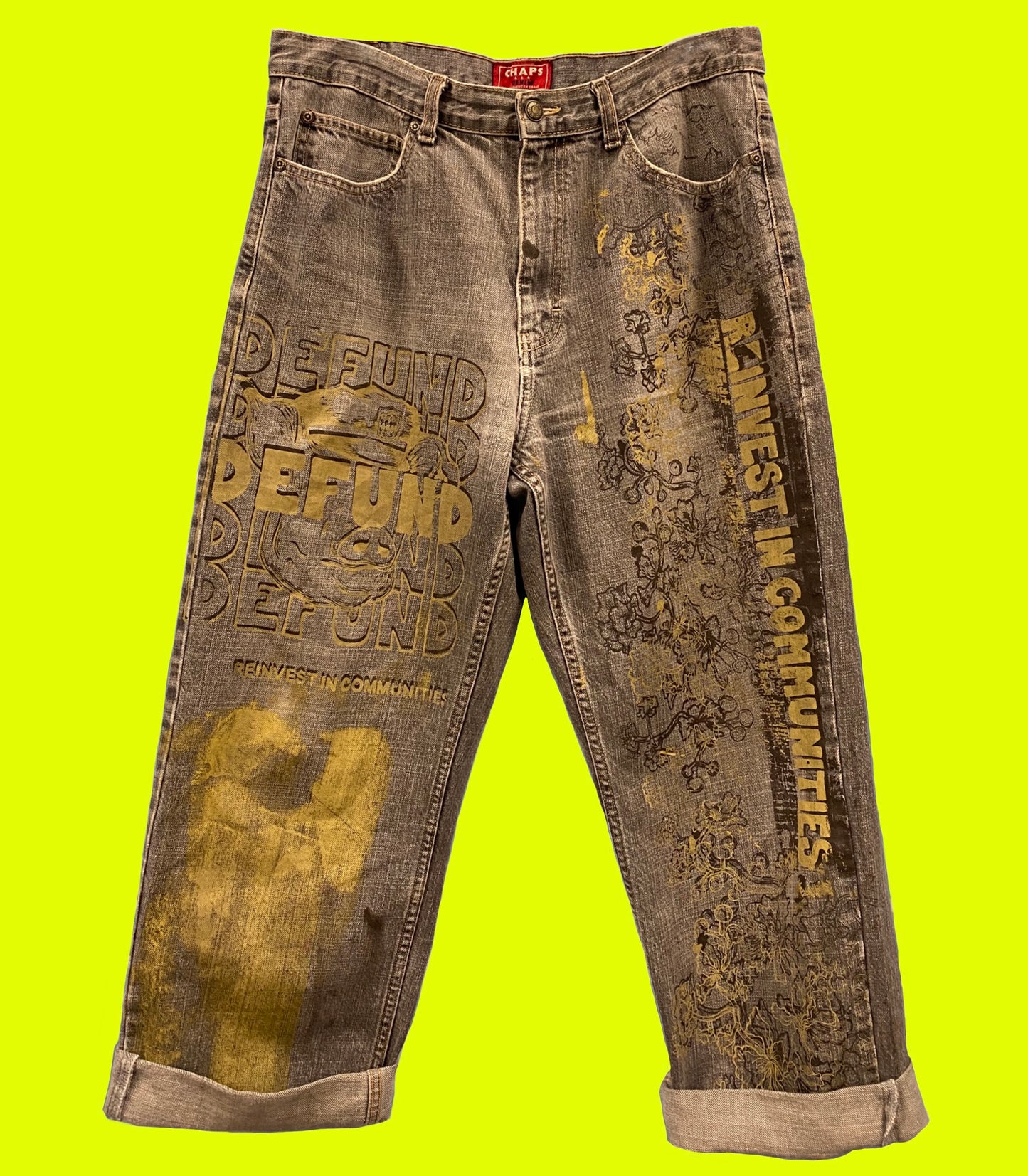 Grey Defund Denim