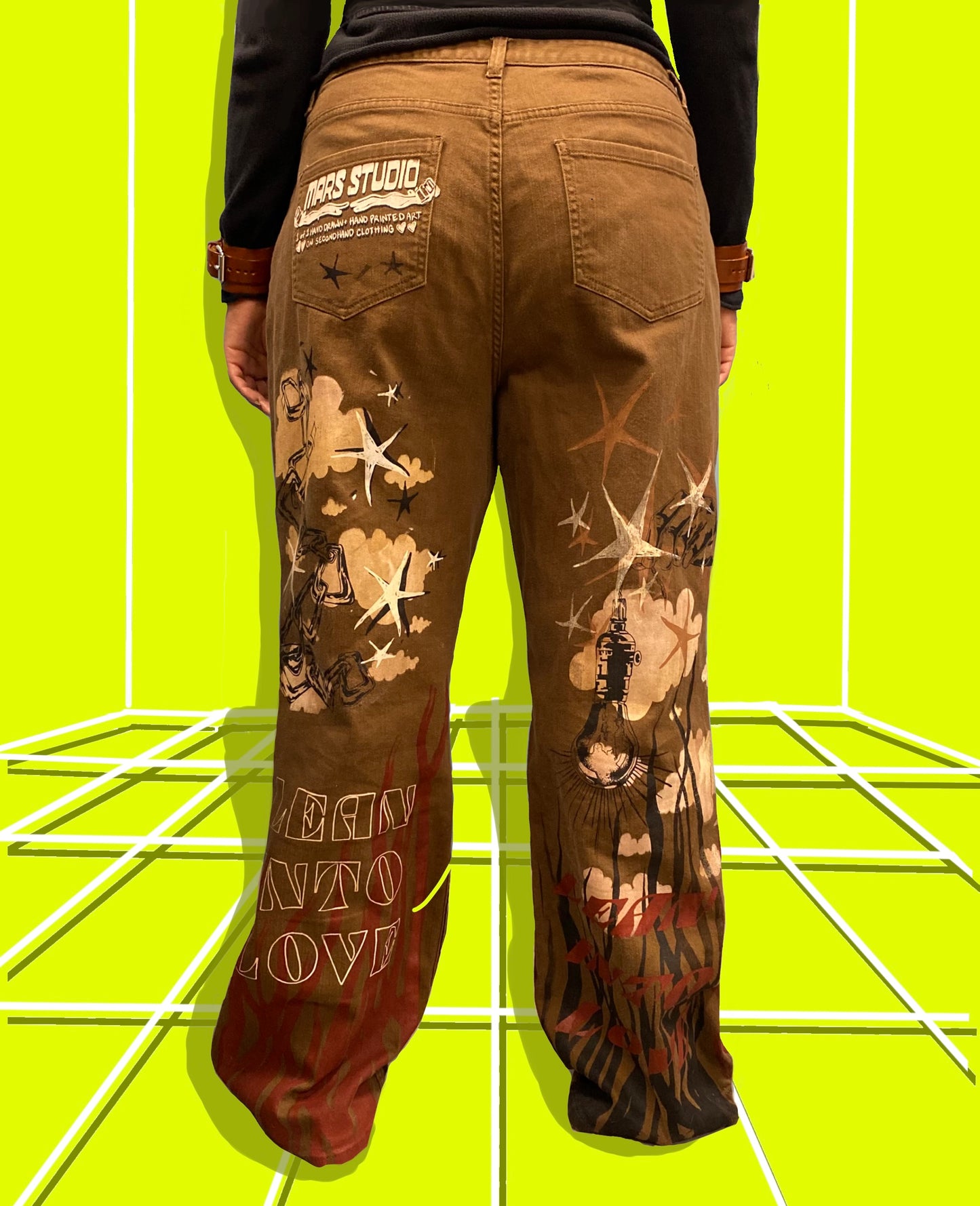Lean into Love Brown Kick Flare