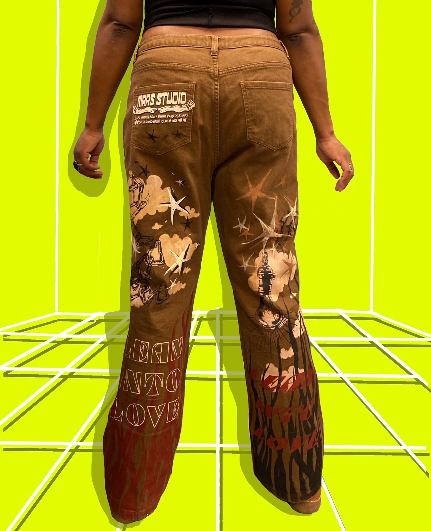 Lean into Love Brown Kick Flare