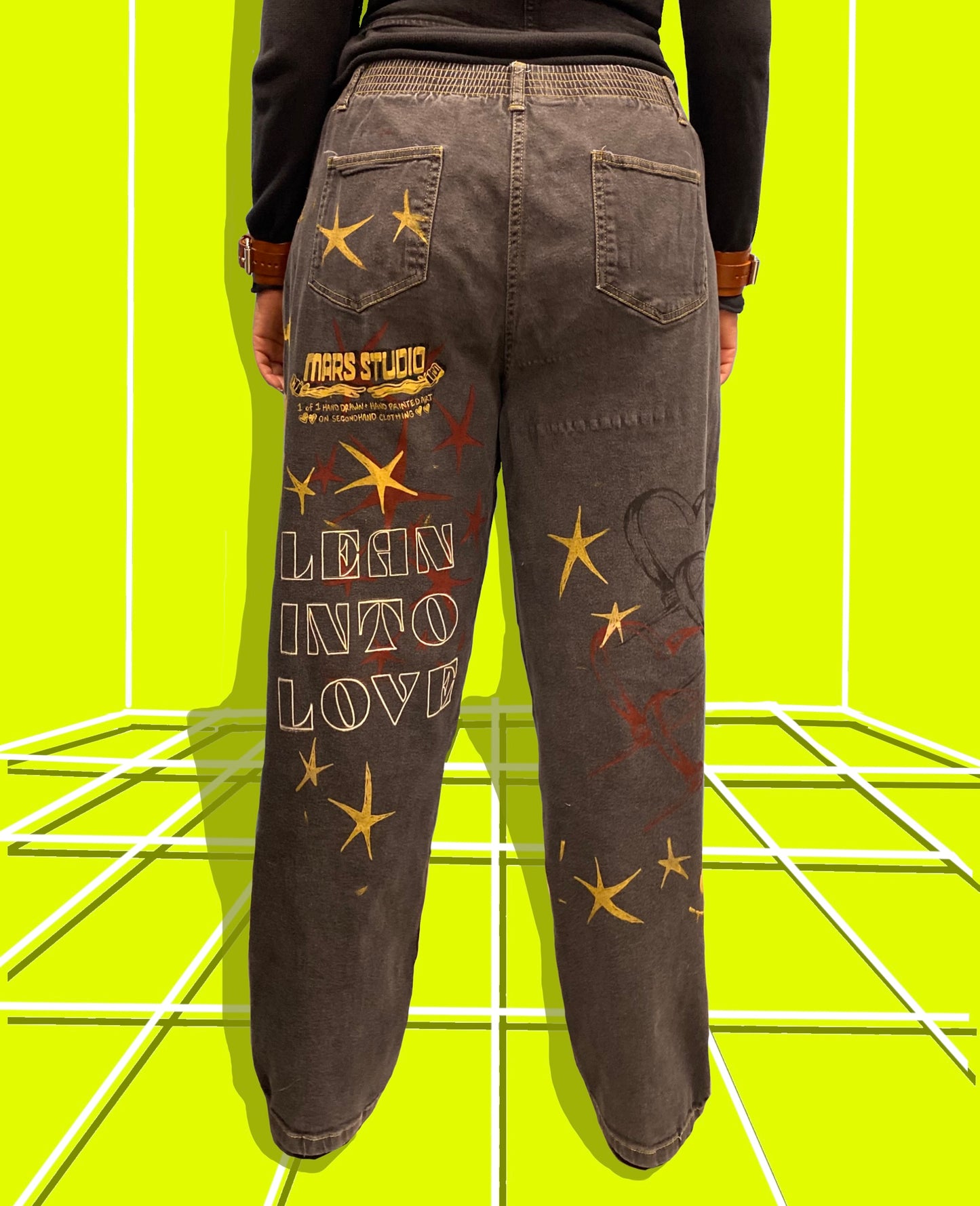 Lean into Love Grey Tapered leg