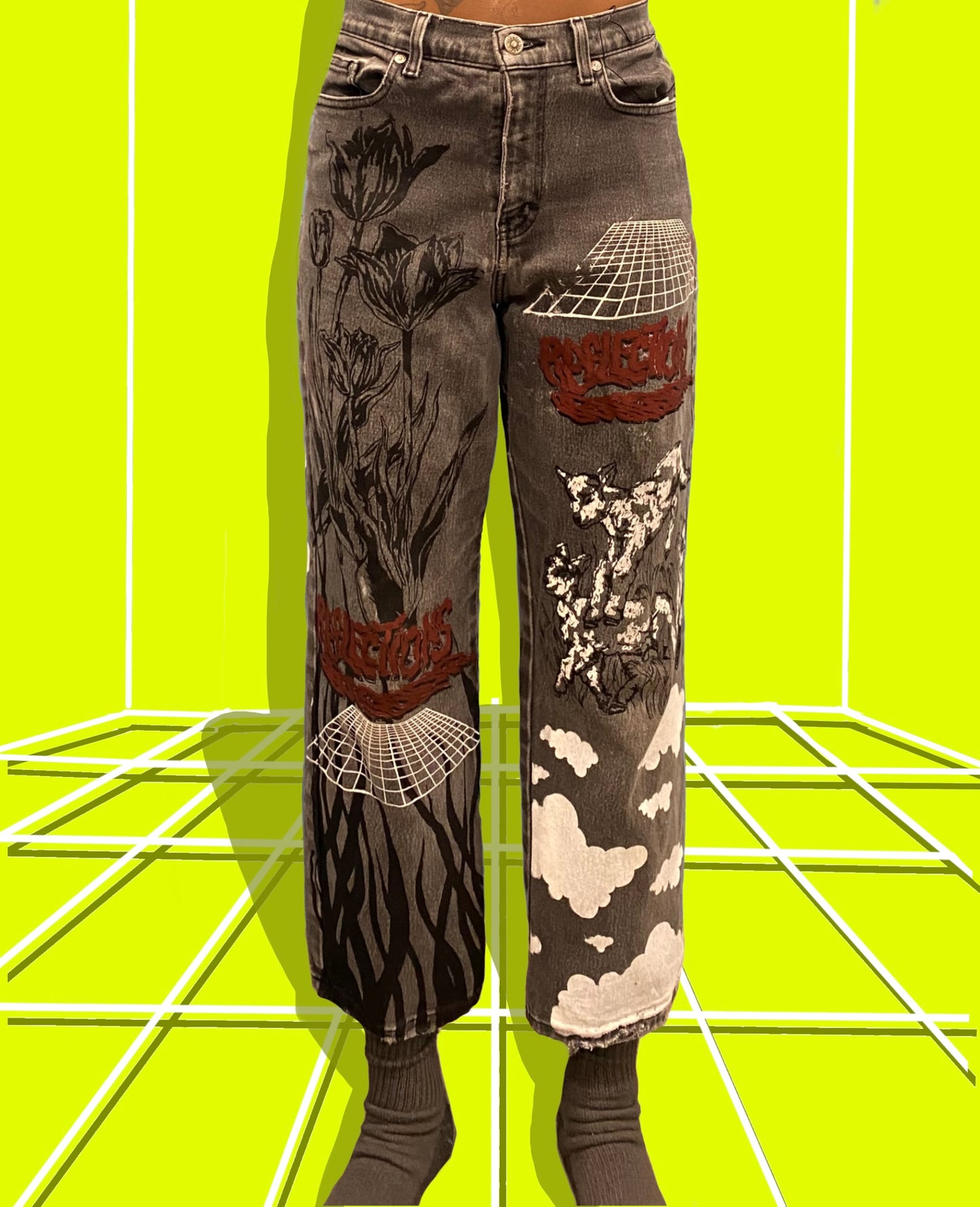 Lean into Love Grey Tapered Leg