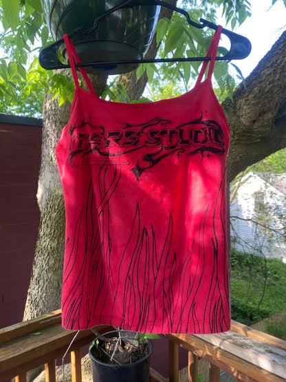 Grass Motif Red Tank