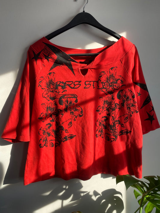 Red Poppy Flower Top