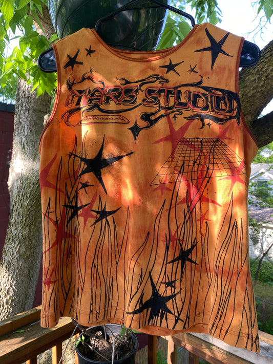 Burnt Orange Bleach Dye Tank
