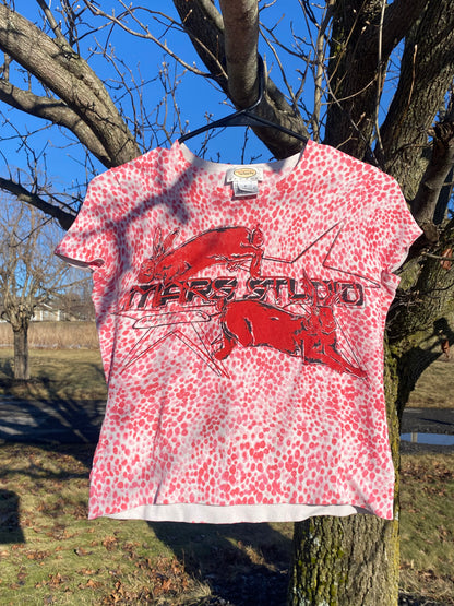 Pink and red baby tee