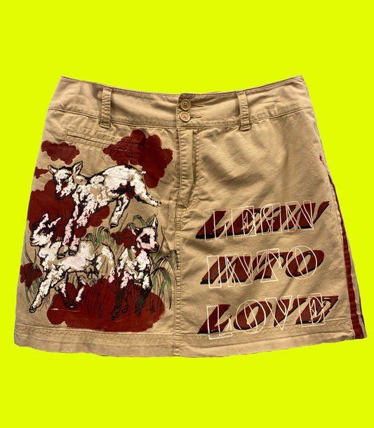 Lean into Love Tan Mini Skort