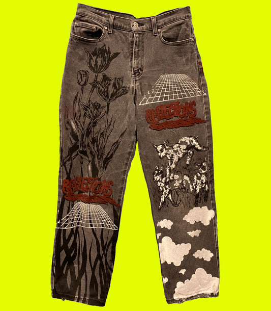 Lean into Love Grey Tapered Leg