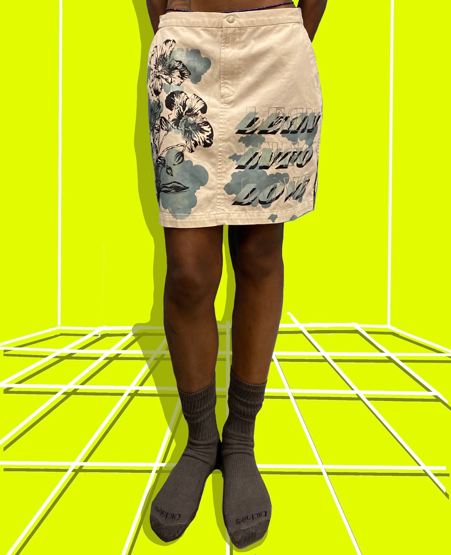 Lean into Love Off-White Mini Skirt