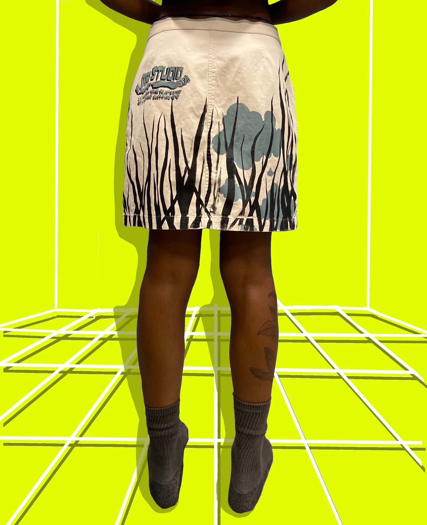 Lean into Love Off-White Mini Skirt